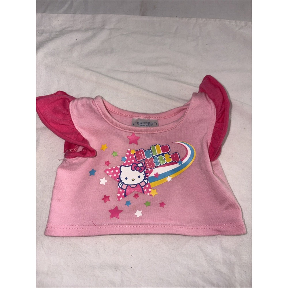 Build A Bear Hello Kitty Shades Of Pink Stars Pajamas PJs Top Only